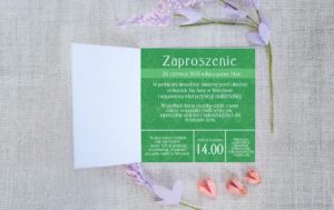 wnętrze zaproszenia na ślub